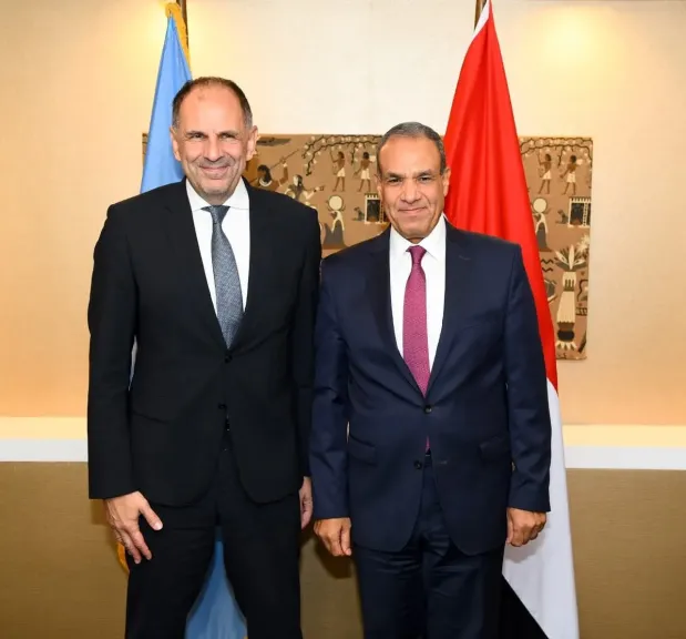 ‏‎وزير الخارجية يلتقي نظيره اليوناني على هامش أعمال الجمعية العامة للأمم المتحدة