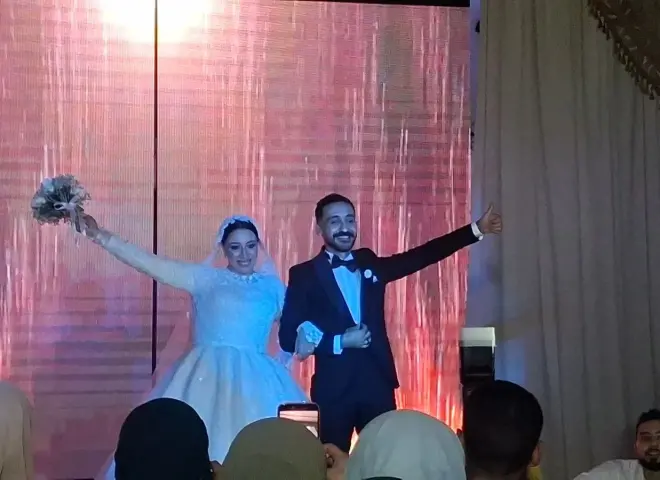 ليلة عمر تجمع عبدالله أبوالعلا ونورهان محمد في أجواء مبهجة.. «صور»