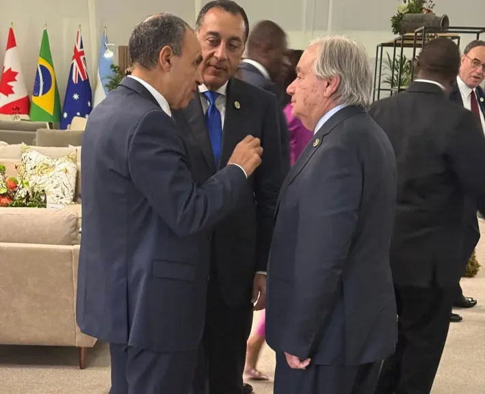 رئيس الوزراء يلتقي سكرتير عام الأمم المتحدة ومديرة صندوق النقد الدولي