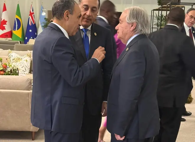 رئيس الوزراء يلتقي سكرتير عام الأمم المتحدة ومديرة صندوق النقد الدولي