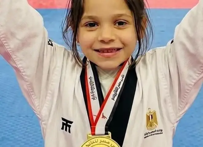 بطلة من ذهب.. بتول سعيد البطريق تكتب اسمها بحروف من نور في سماء التايكوندو