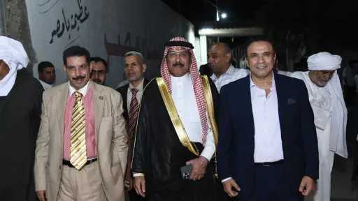 مدحت بركات يستقبل الشيخ كامل مطر في لقاء ودي حاشد بمنشية القناطر بحضور قيادات القبائل والعائلات المصرية