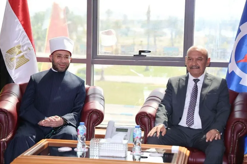 محافظ السويس يستقبل وزير الأوقاف ومفتي الجمهورية احتفالًا بالعيد القومي الـ53 للمحافظة