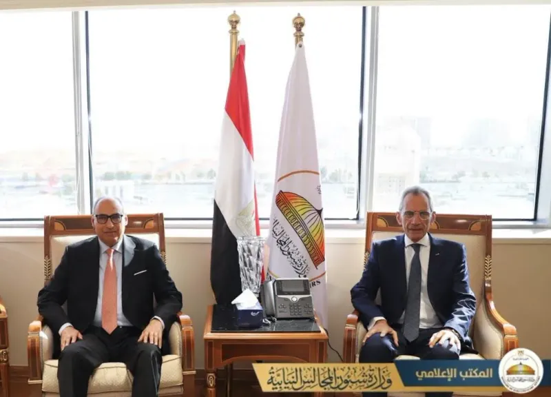 وزير شئون المجالس النيابية يستقبل رئيس مجلس الدولة لبحث سبل تعزيز التعاون